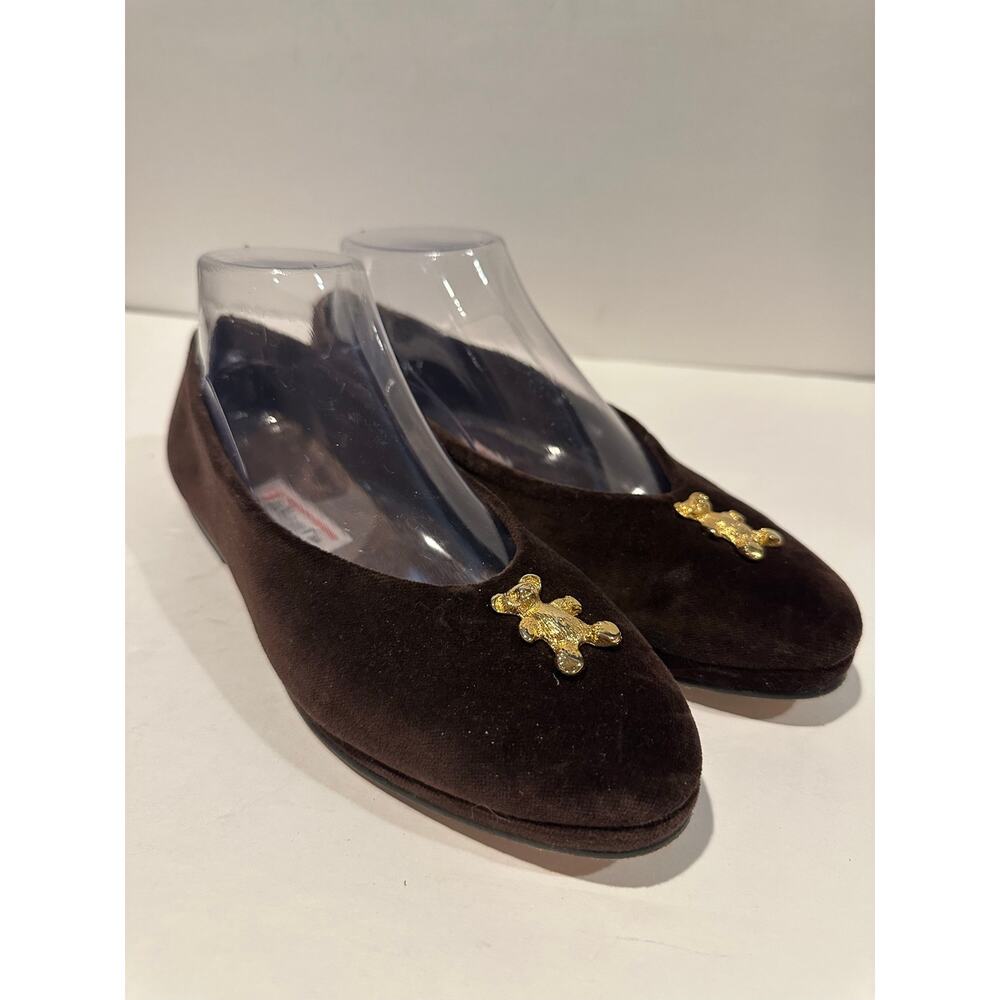 Talbots gold bear flats